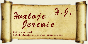 Hvaloje Jeremić vizit kartica